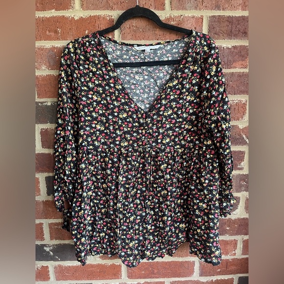 The Nines by Hatch Maternity Floral Swing Blouse Size Medium - Picture 2 of 8